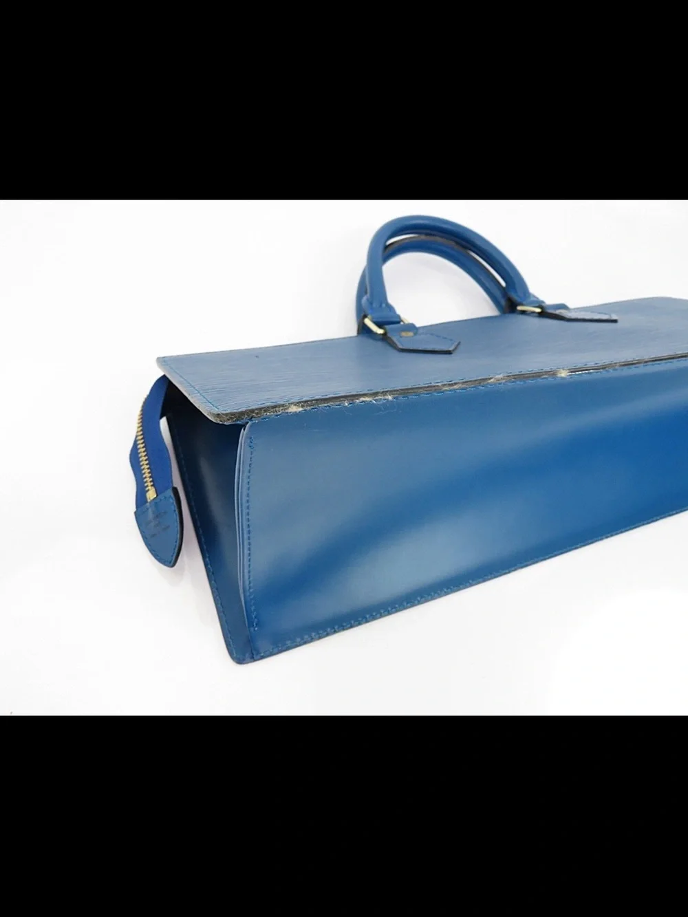 Louis Vuitton Blue Textured Epi Leather Top-Handle Tote